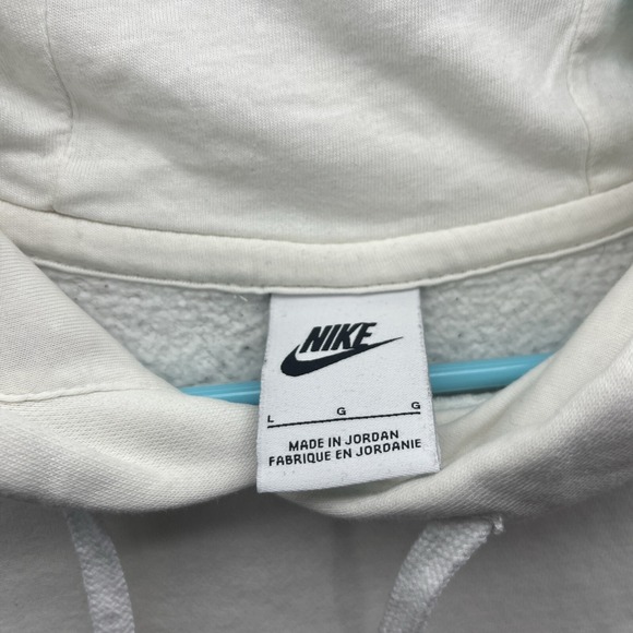 Nike Hoodie Adult Large White Sweatshirt Embroidered Logo Sportswear Active Gym - Picture 12 of 16